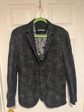 Mens John Varavtos Black Textured Blazer - Classic